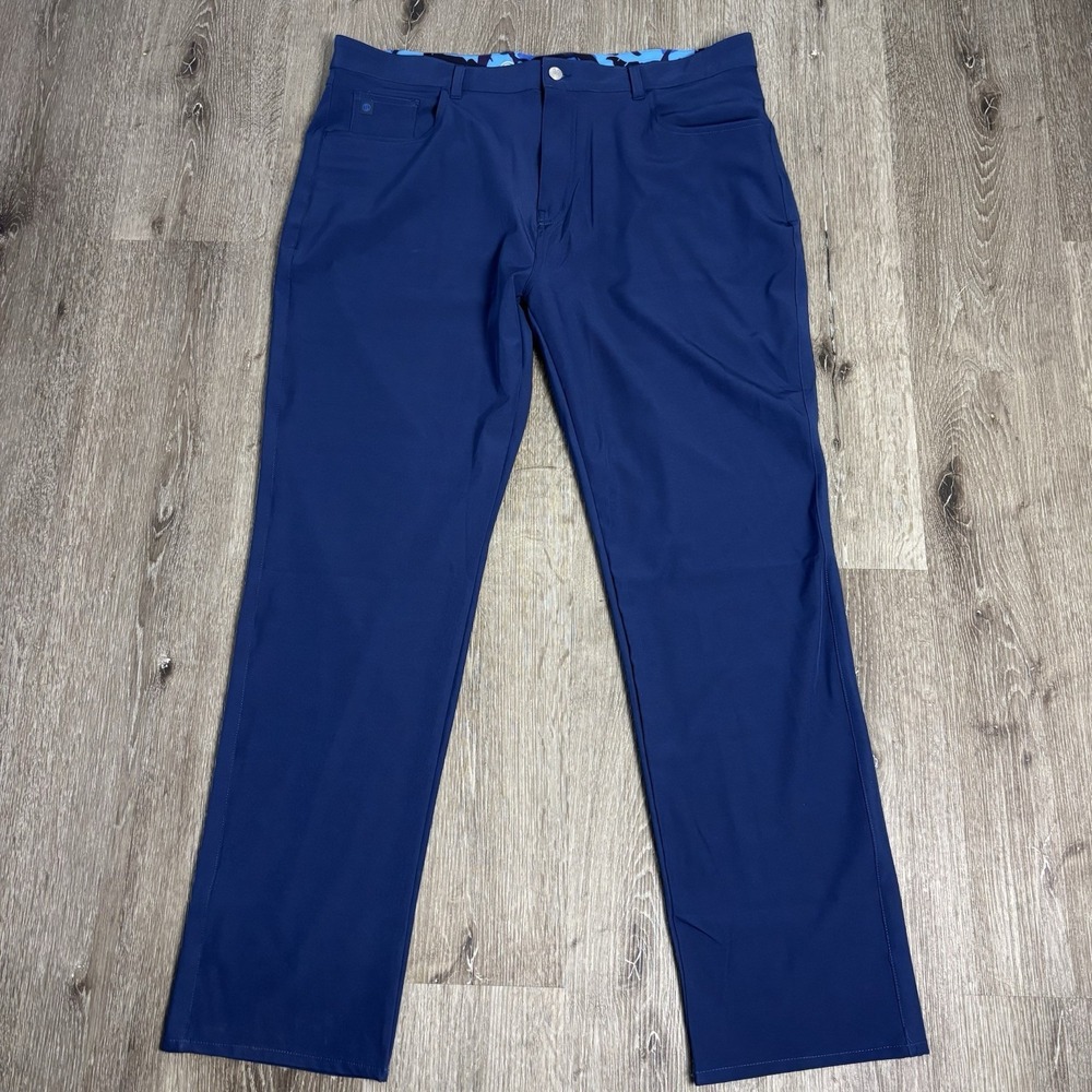 Scales Pants Mens‎ 40x32 Blue All Tides 5 Pockets Performance Golf Pant Stretch